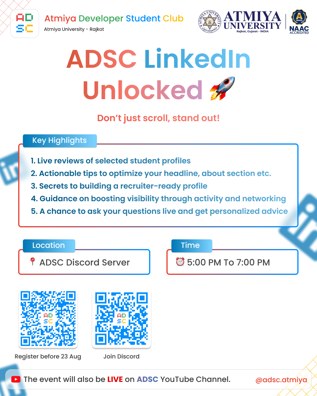 LinkedIn Unlocked: Discord Event